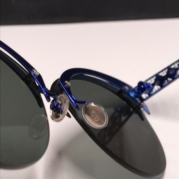 New Authentic CHRISTIAN DIOR Metal DioramaClub Sunglasses – Black & Blue - Picture 13 of 13
